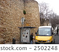 Bus stop in front of the castle of Sao Jorge 2502248