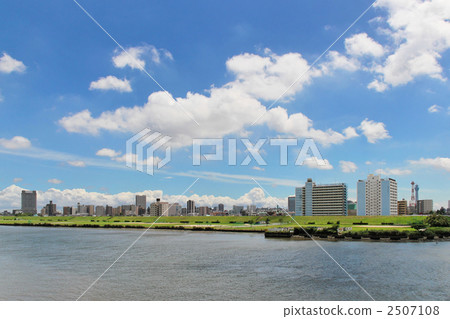 Arawa河從Nishiarai大橋到Senju方向的到來 Arawa河從Nishiarai大橋到Senju方向的到來 2507108