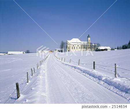 Wies church in the winter season 2514634