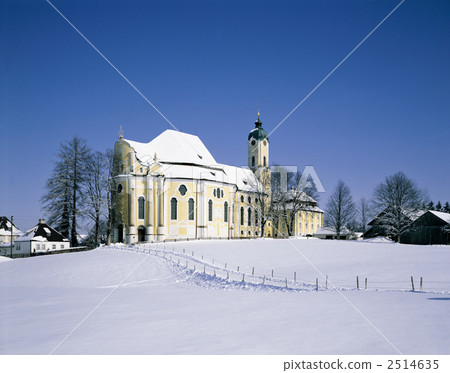 Wies church in the winter season 2514635