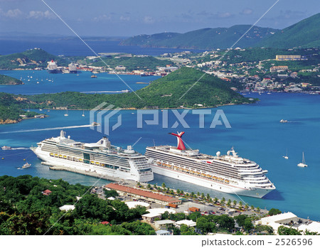 Caribbean cruise ship of St. Thomas Island 2526596