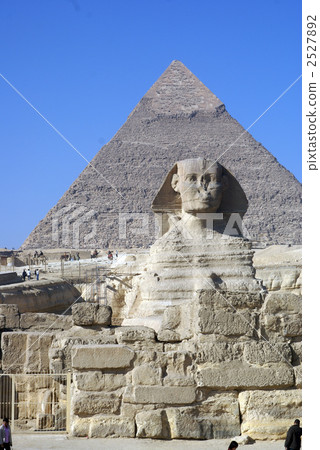 獅身人面像雕像對Kaafler的國王金字塔 2527892