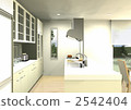 Pale yellow kitchen and dining 2542404