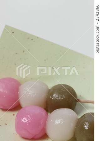 賞花丸子 和果子 三色丸子 2542866