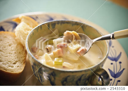蛤蜊濃湯 燉湯 食物 2543310