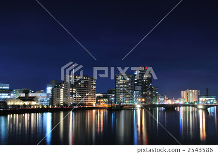 Night view of Niigata city of power saving Night view of Niigata city of power saving 2543586