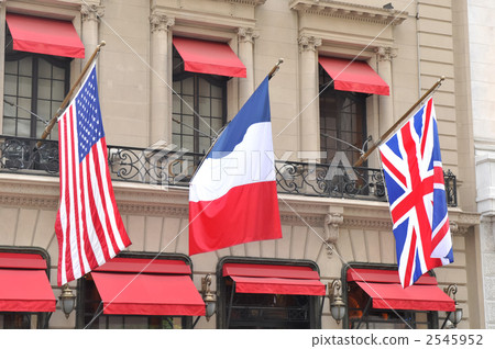 United States of America French British flag United States of America French British flag 2545952