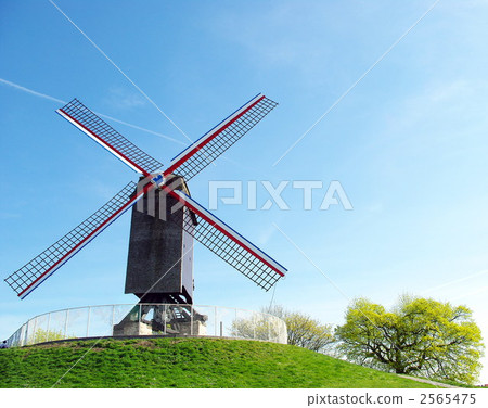 st. yanhaisu windmill, belgium, belgique 2565475