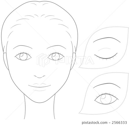 Illustration of face and eyes up set 2566333