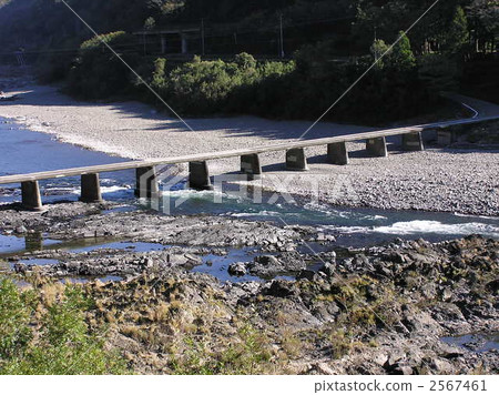 bridge, bridge that submerges during floods, shimanto river 2567461