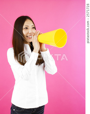 Megaphone and female Megaphone and female 2571728