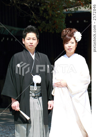 Marriage Bridal Wedding (Kimono Japanese clothes wedding couple bride groom New Marriage bride and groom) 2572846
