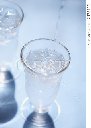 碳酸飲料倒入玻璃杯中 碳酸飲料倒入玻璃杯中 2578135