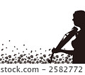 Violinists and flowers snow 2582772