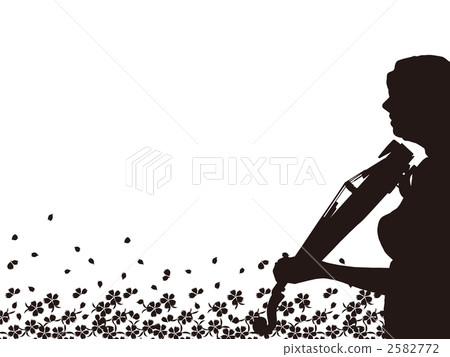 小提琴手和鮮花雪 2582772