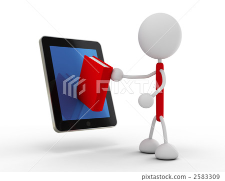 Take out the book from the tablet PC 2583309