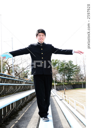 looking at camera, short hair, looking up 2597628