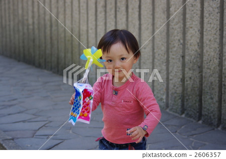 Children holding a carp streamer Children holding a carp streamer 2606357