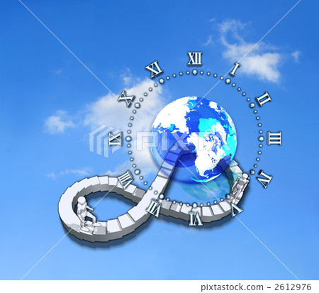 Earth's time / infinite staircase / clock 2612976