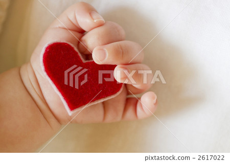 Heart in the hands of a baby 2617022