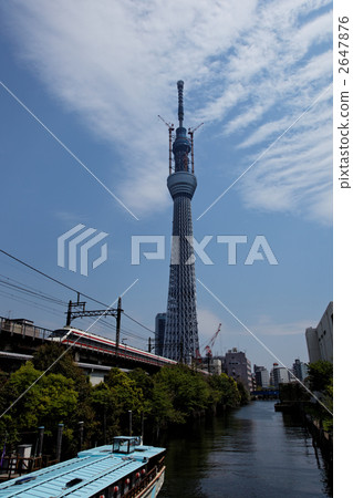 從Senobori Bridge橋俯瞰東京天空樹，距離酒店有634米 2647876
