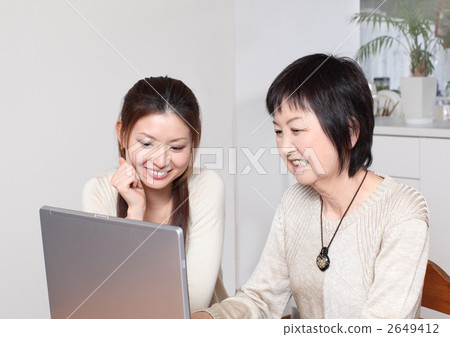 Parent and child to play computer 2649412