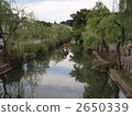 Waterway and ferry at Kurashiki Aichi district, Okayama prefecture 2650339