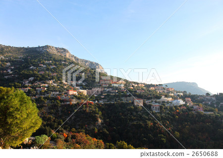 Distant view of French Eze village Distant view of French Eze village 2650688