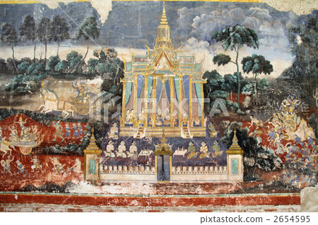 Mural painting of Silver Pagoda 2654595