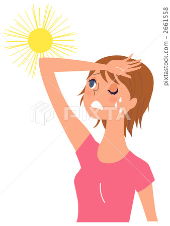 一個女人在炎熱的天氣 一個女人在炎熱的天氣 2661558