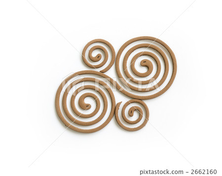 Mosquito repellent incense (brown) of natural pyrethrum ingredients, arabesque pattern 2662160