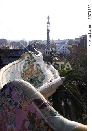 Guell Park希臘劇院馬賽克瓷磚2 2673583