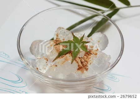 bracken-starch dumpling, glass dish, mochi 2679652