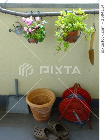 cyclamen, gardening tools, ivy 2694114