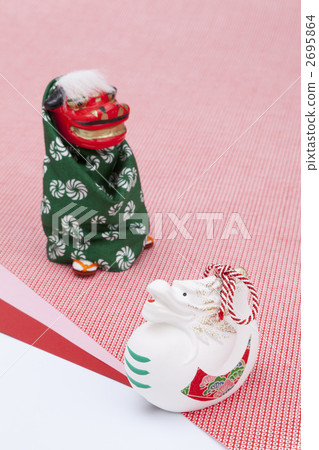 Dragon clay bells and lion dance dolls Dragon clay bells and lion dance dolls 2695864