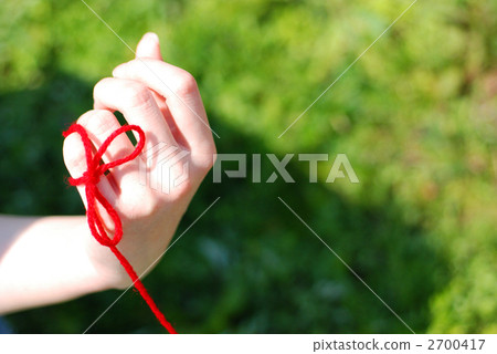red string, tying red cords, little finger 2700417