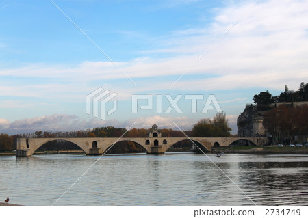 Rhône River and Avignon Bridge Rhône River and Avignon Bridge 2734749