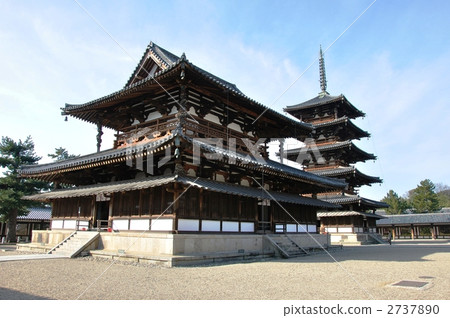 Horyu-ji Temple and five-storied pagoda Horyu-ji Temple and five-storied pagoda 2737890