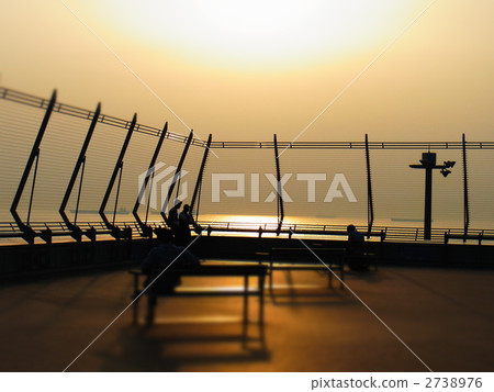 觀光平台 傍晚 日落 2738976