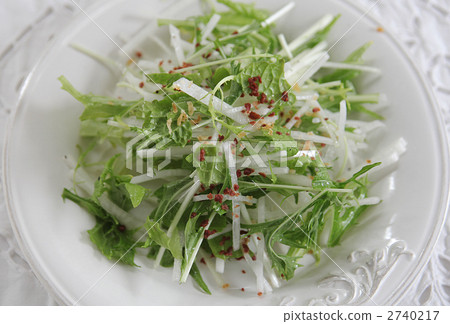 Salad with radish and mizuna 2740217