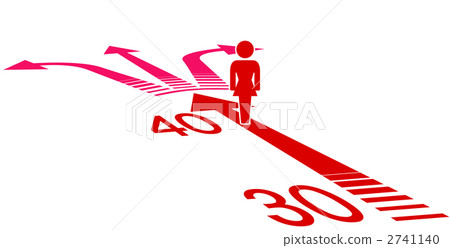 Illustration woman on a parting road 2741140