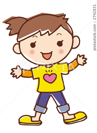 Yellow T-shirt girl 2742831