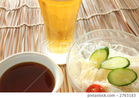 chopstick, thin wheat noodles, summer greeting card 2763183