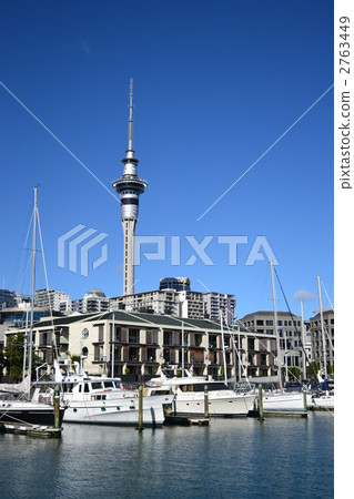 harbour, sky tower, yacht 2763449