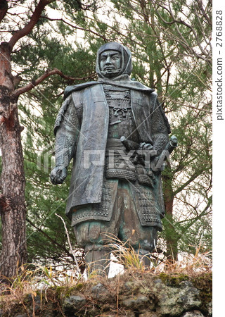 Kenshin Uesugi（Kasugayama Castle Ruins / Nakayashiki / Soybean，Joetsu Shi，Niigata Prefecture）的雕像 2768828