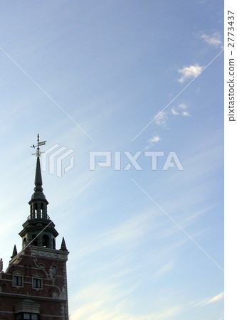 thin clouds, blue sky, weathercock 2773437