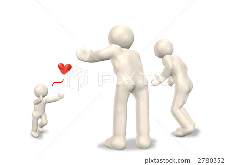 3DCG Illustration showing Dad and Mommy Favorite Child 3DCG Illustration showing Dad and Mommy Favorite Child 2780352