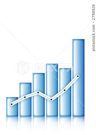 line chart, polygonal line graph, bar graph - Stock Illustration ...