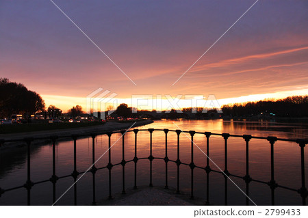 The Rhone river seen from the Avignon bridge The Rhone river seen from the Avignon bridge 2799433