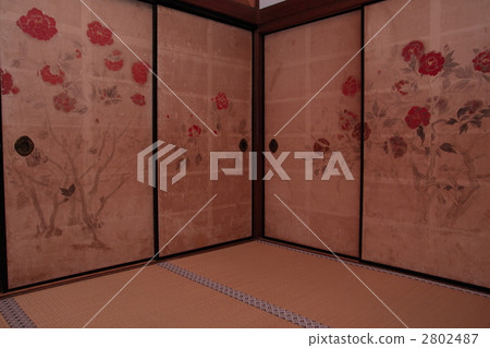 images drawn or painted on fusuma, japanese sliding screen, mt. koya 2802487